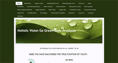Desktop Screenshot of holisticvisiongogreenbodyproducts.com